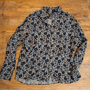 Express Mens Button down long sleeve shirt xl print